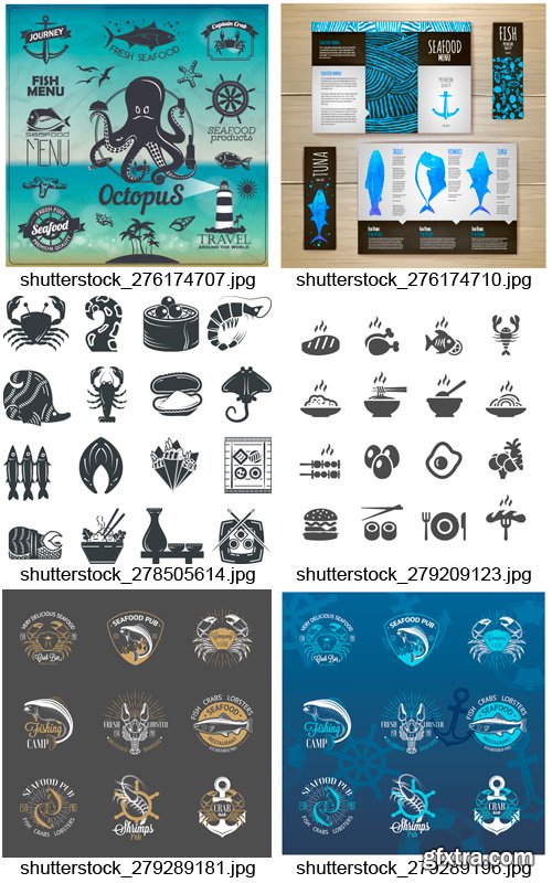 Amazing SS - Seafood Logos 2, 25xEPS