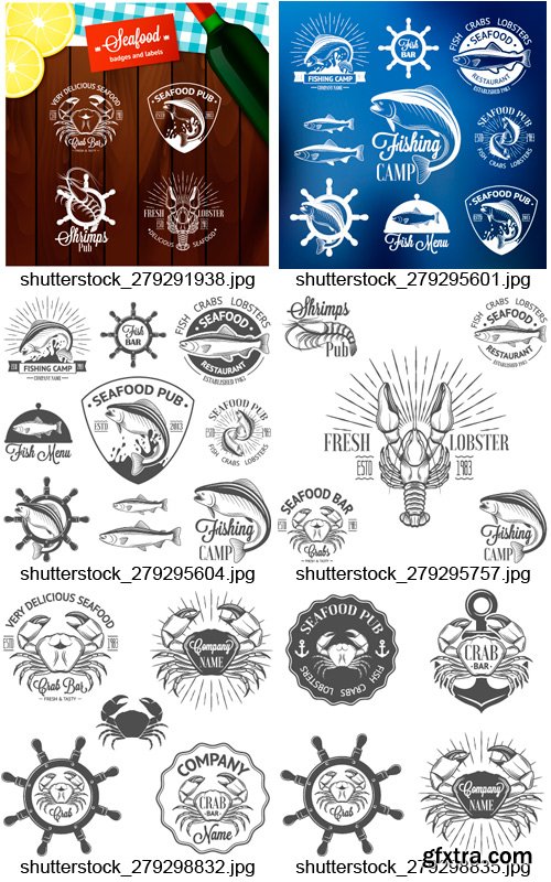 Amazing SS - Seafood Logos 2, 25xEPS