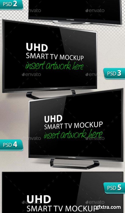 GraphicRiver 8 UHD Smart Screen Mockup V2.0 10147978