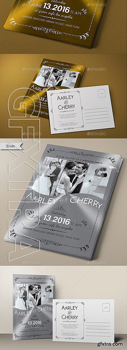 GraphicRiver - Elegant Post Card Wedding Invitation 11548725