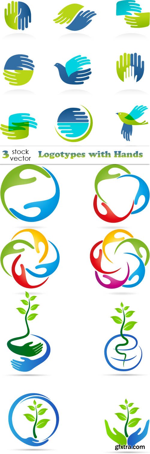 Vectors - Logotypes with Hands