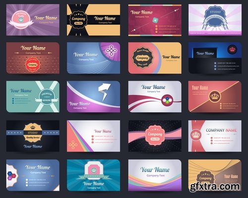 Collection of vector image flyer banner brochure business card #2-25 Eps