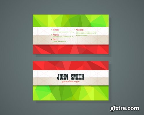 Collection of vector image flyer banner brochure business card #2-25 Eps