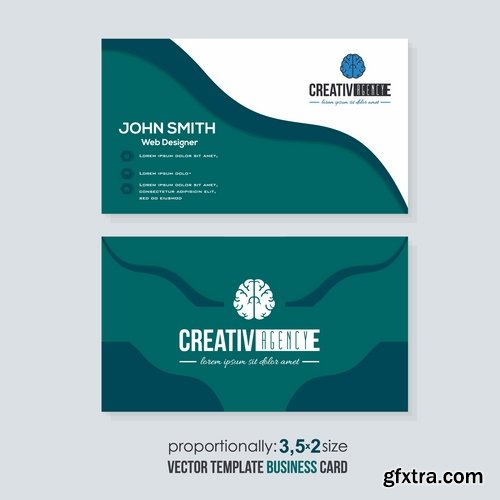 Collection of vector image flyer banner brochure business card #2-25 Eps