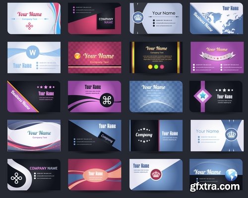 Collection of vector image flyer banner brochure business card #2-25 Eps