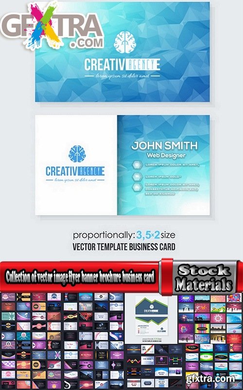 Collection of vector image flyer banner brochure business card #2-25 Eps