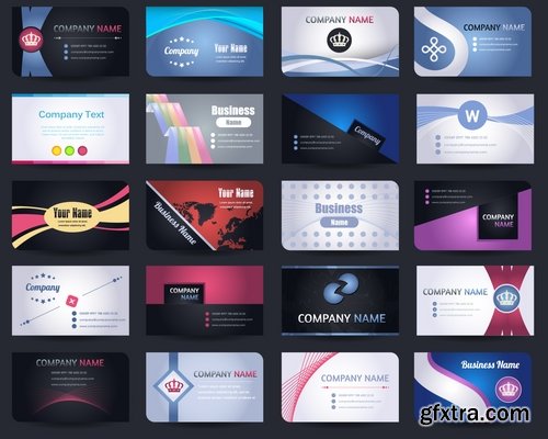 Collection of vector image flyer banner brochure business card #2-25 Eps