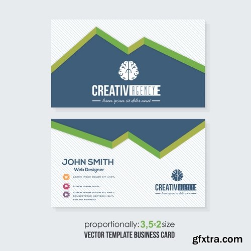 Collection of vector image flyer banner brochure business card #2-25 Eps