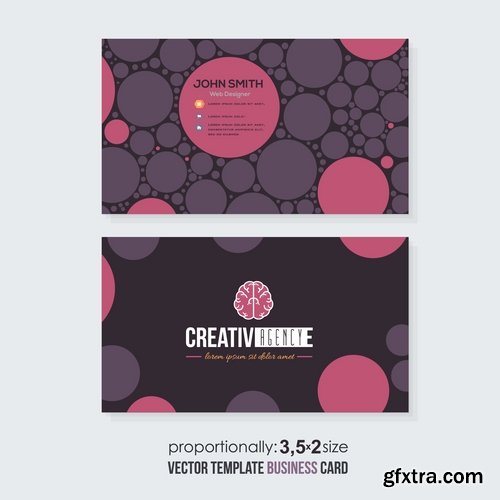 Collection of vector image flyer banner brochure business card #2-25 Eps