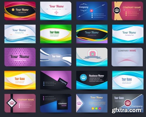 Collection of vector image flyer banner brochure business card #2-25 Eps