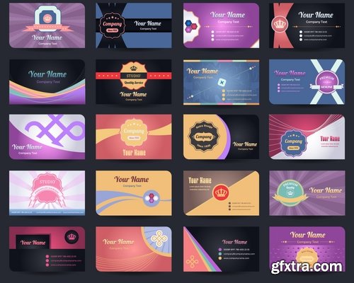 Collection of vector image flyer banner brochure business card #2-25 Eps