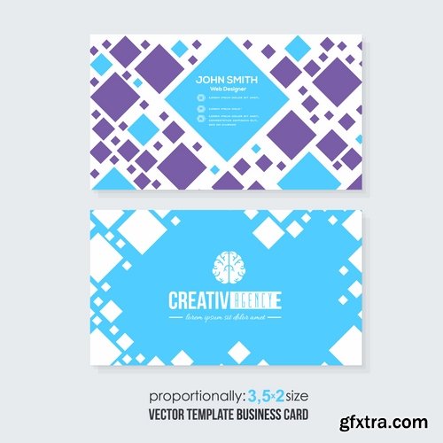 Collection of vector image flyer banner brochure business card #2-25 Eps