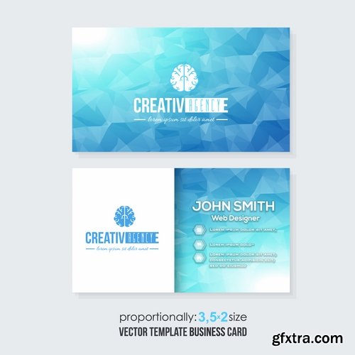 Collection of vector image flyer banner brochure business card #2-25 Eps