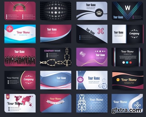 Collection of vector image flyer banner brochure business card #2-25 Eps