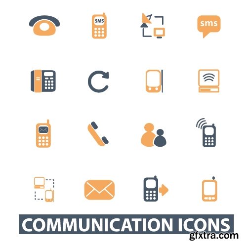 Collection of vector icons flat picture on various subjects 25 Eps