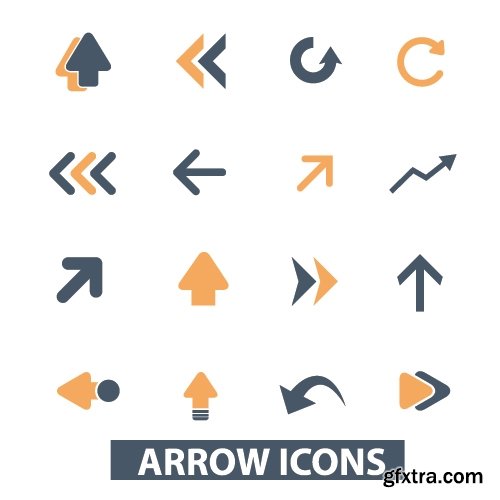 Collection of vector icons flat picture on various subjects 25 Eps