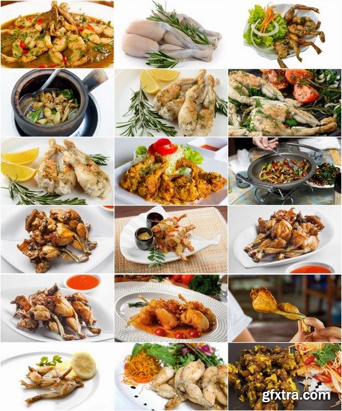Collection of delicious French delicacy fried toad legs 25 HQ Jpeg