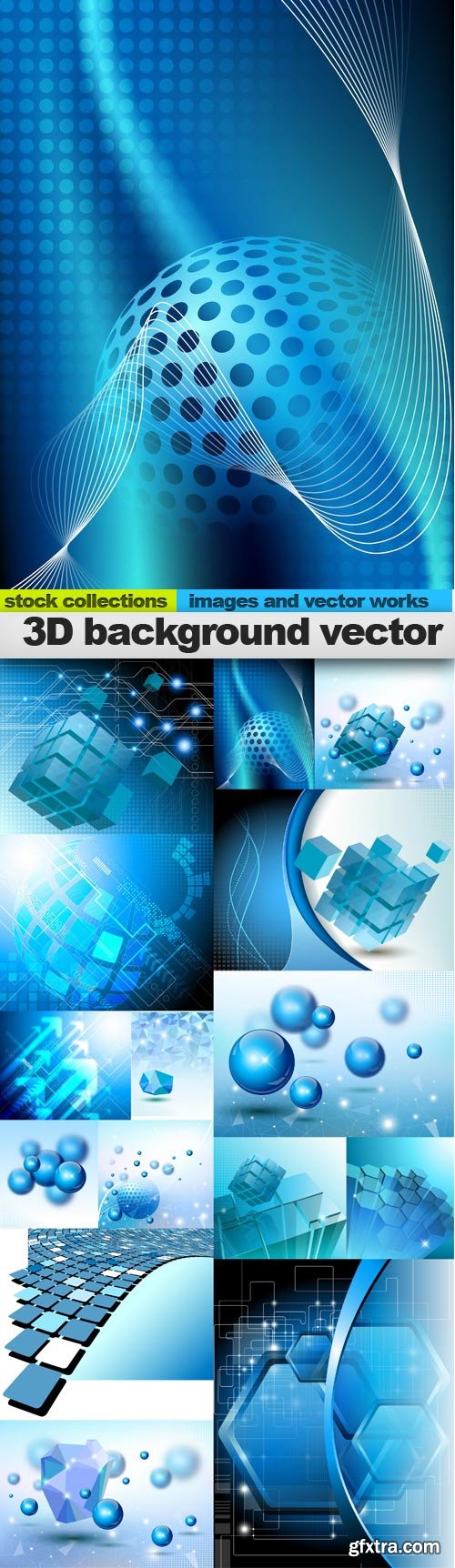 3D background vector, 15 x EPS