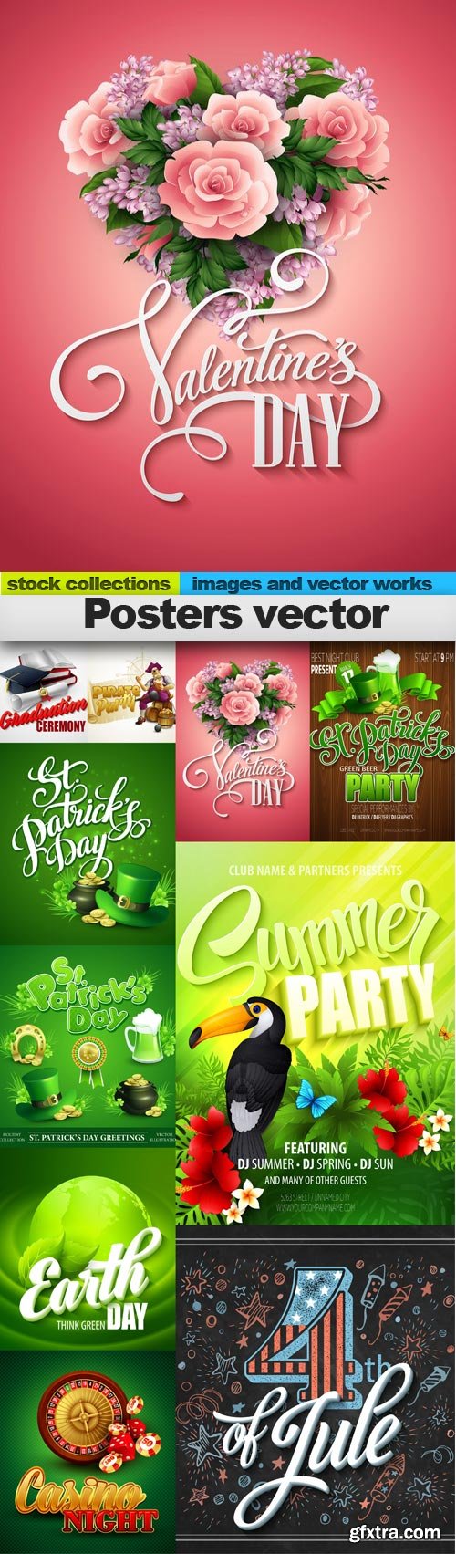 Posters vector, 10 x EPS