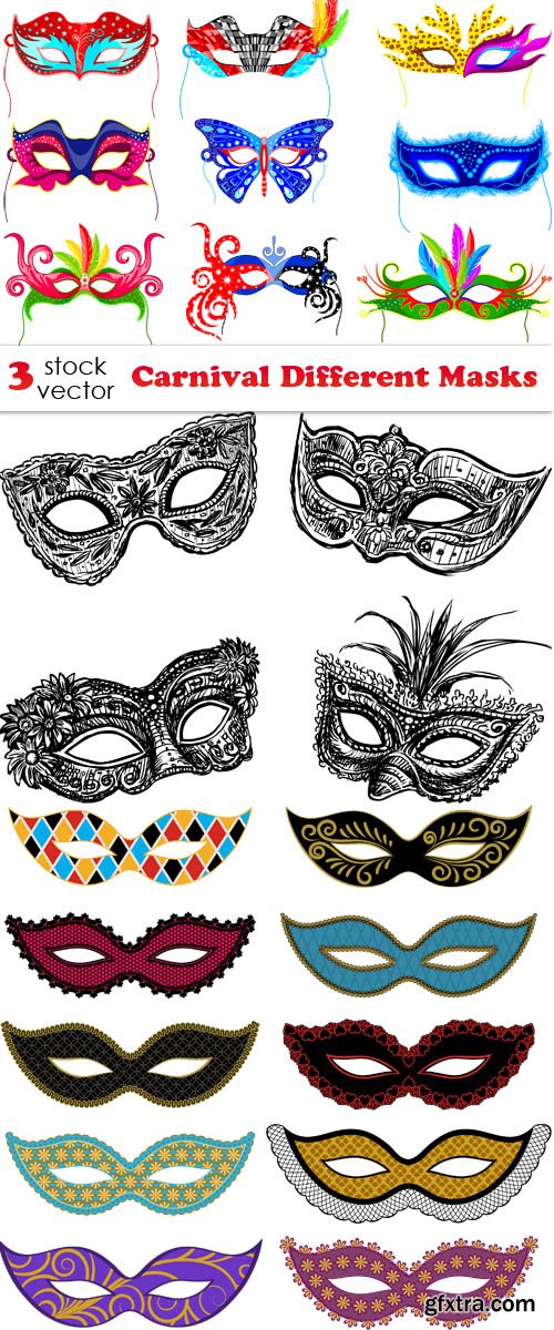 Vectors - Carnival Different Masks