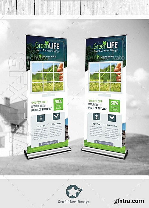 GraphicRiver - Green Energy Roll-Up Templates 11570127