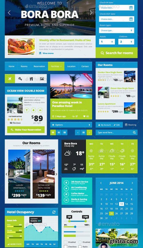 GraphicRiver Paradise Hotel Bundle 11620863