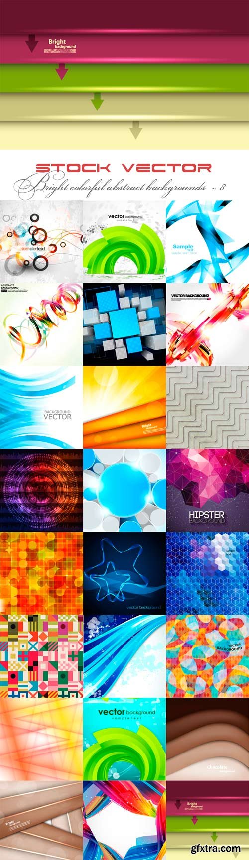 Bright colorful abstract backgrounds vector - 8