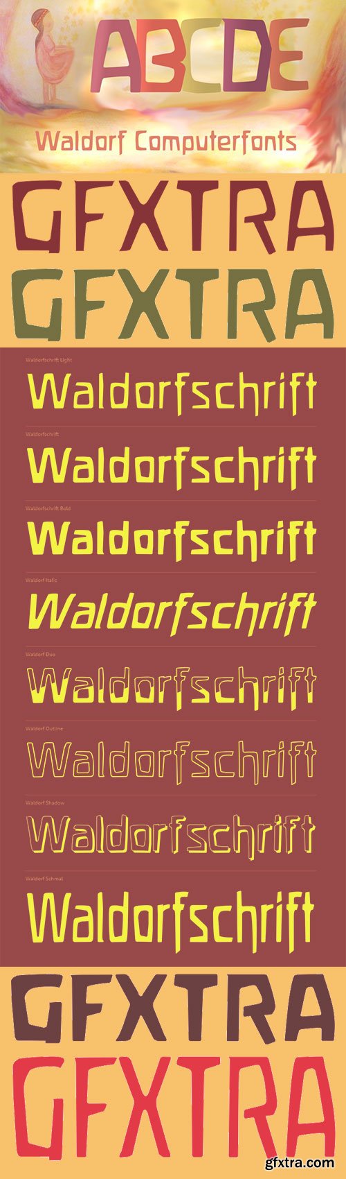 Waldorfschrift - Naturally Organic Letters 8xOTF