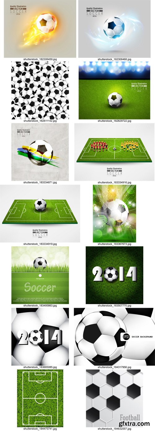 Stock Vectors - Football, soccer vector background, 25xEPS