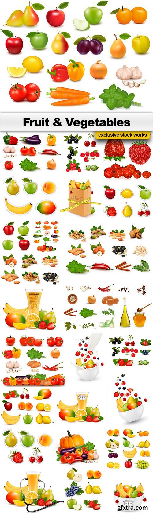 Fruit & Vegetables - 25x EPS