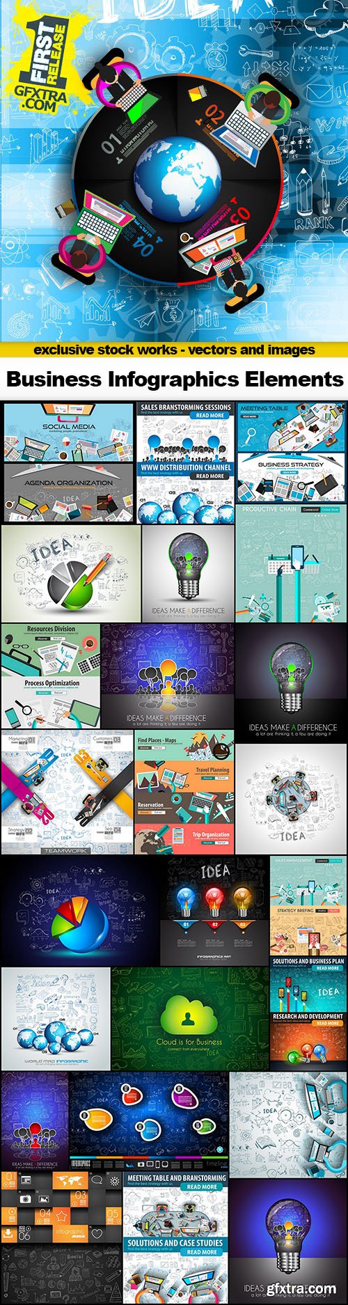 Business Infographics Elements - 25x EPS