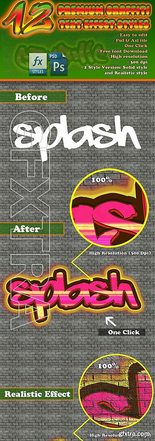 GraphicRiver - 12 Premium Graffiti Text Effect Style 11630269