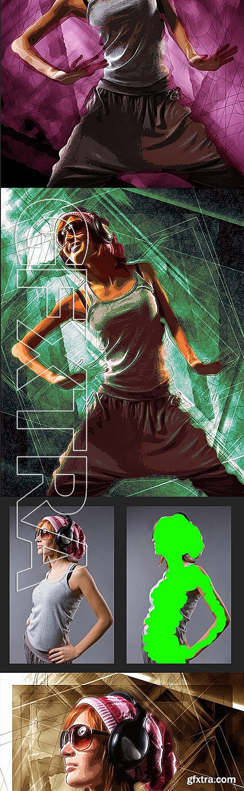 GraphicRiver - Abstract Frame Photoshop Action 11628998