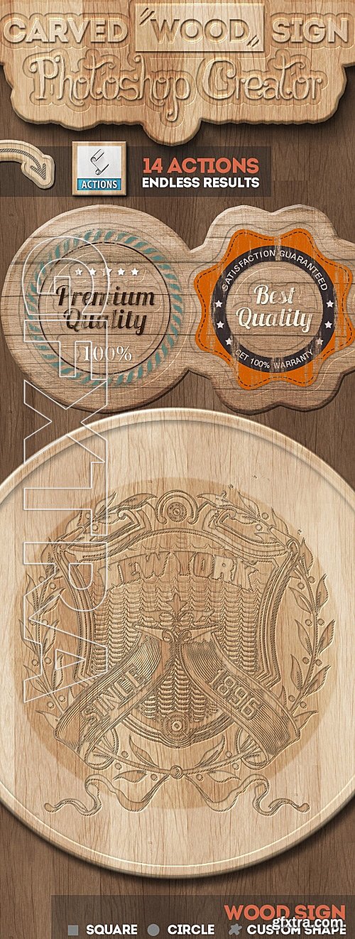 GraphicRiver - Carved Wood Sign Photoshop Creator 11627466