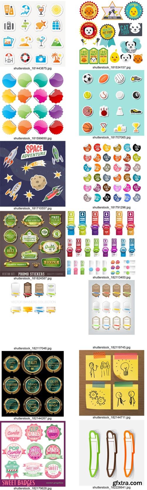 Stock Vectors - Sticker and label, 25xEPS