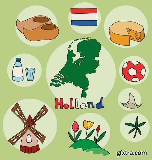 Collection of vector picture different countries infographics Travel Map 25 Eps