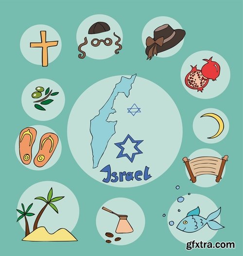 Collection of vector picture different countries infographics Travel Map 25 Eps