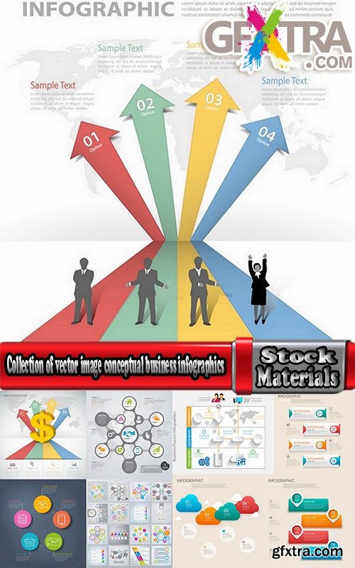 Collection of vector image conceptual business infographics #2-25 Eps