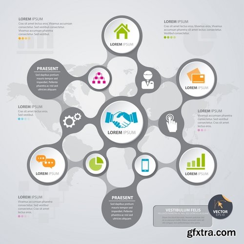 Collection of vector image conceptual business infographics #2-25 Eps