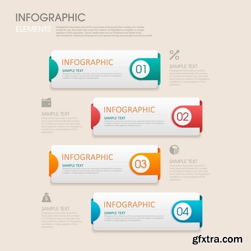 Collection of vector image conceptual business infographics #2-25 Eps