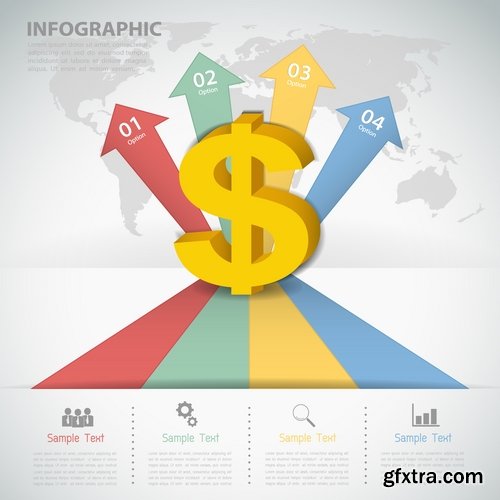 Collection of vector image conceptual business infographics #2-25 Eps