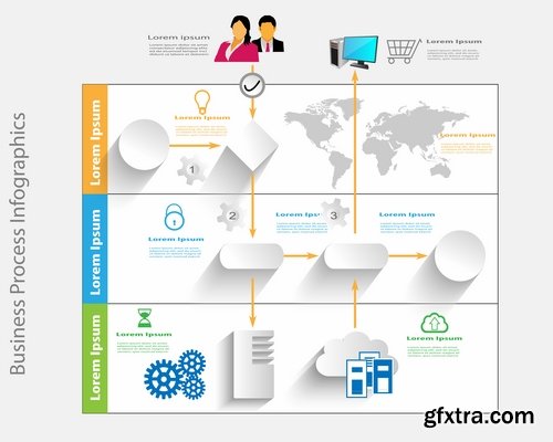 Collection of vector image conceptual business infographics #2-25 Eps