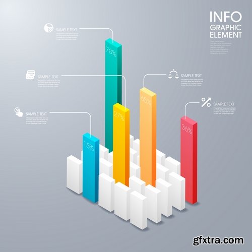 Collection of vector image conceptual business infographics #2-25 Eps