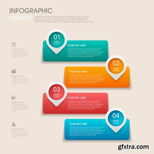 Collection of vector image conceptual business infographics #2-25 Eps