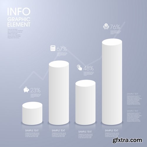 Collection of vector image conceptual business infographics #2-25 Eps