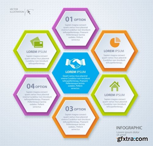 Collection of vector image conceptual business infographics #2-25 Eps