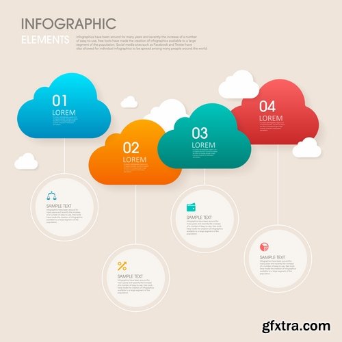 Collection of vector image conceptual business infographics #2-25 Eps