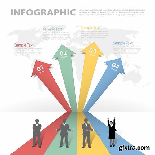 Collection of vector image conceptual business infographics #2-25 Eps