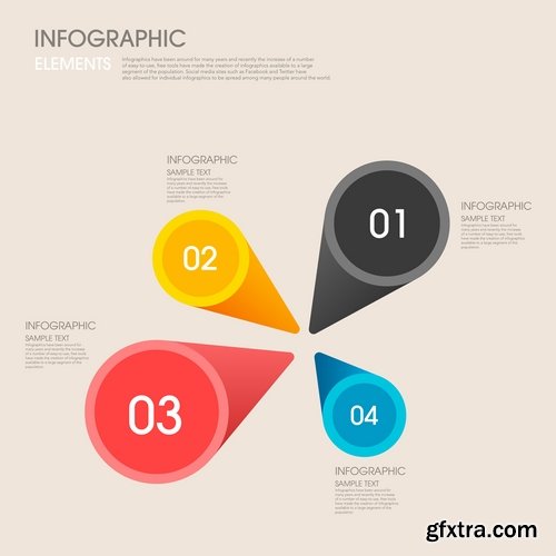 Collection of vector image conceptual business infographics #2-25 Eps