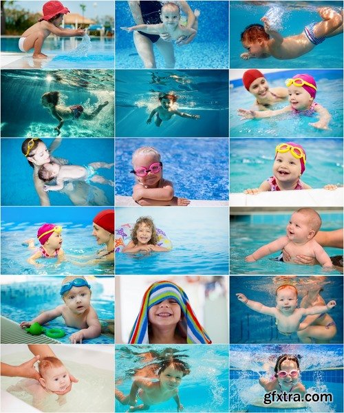 Collection of babies swimming pool beach sea vacation 25 HQ Jpeg